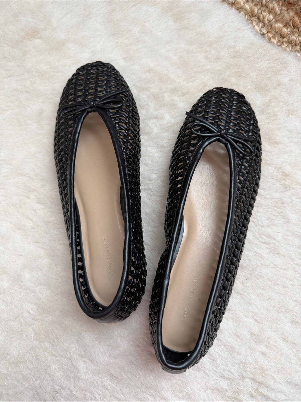 Ann Taylor Woven Bow Ballet Flat